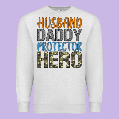 Husband Daddy Protector Hero Premium Sweatshirt Designed By Artiststas