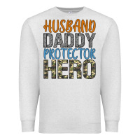 Oatmeal Heather husband daddy protector hero Premium Sweatshirt - Artiststas