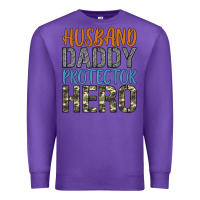 Purple husband daddy protector hero Premium Sweatshirt - Artiststas