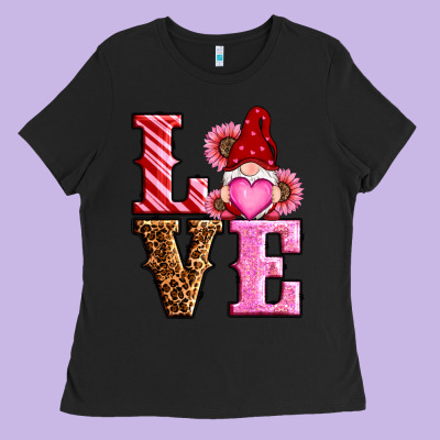 Love Valentines Day Gnomes Ladies Tee Designed By Ranaportraitstore