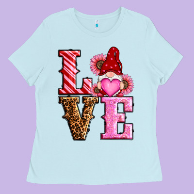 Love Valentines Day Gnomes Ladies Tee Designed By Ranaportraitstore