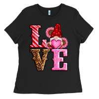 Black love valentines day gnomes Ladies Tee - RanaPortraitStore