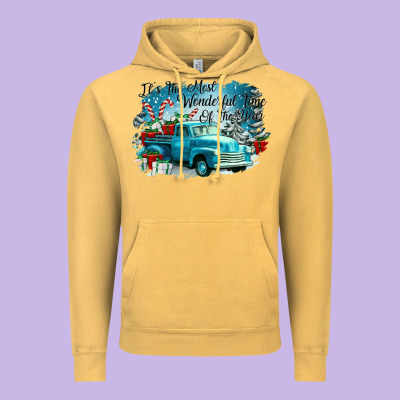 Its The Wonderful Time Of The Year Truck Vintage Hoodie Designed By Cowgirlartshop