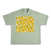 Oil Green retro smiley faces Urban Heavy Tee - TumblerDesignByShophia