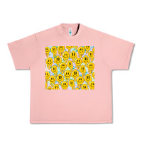 Salmon retro smiley faces Urban Heavy Tee - TumblerDesignByShophia
