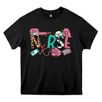 Black nurse Heavy Core Tee - LillyAllenDesigns