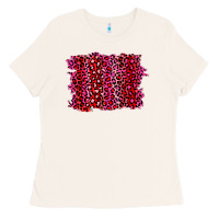 Bone pink leopard background Ladies Tee - RanaPortraitStore
