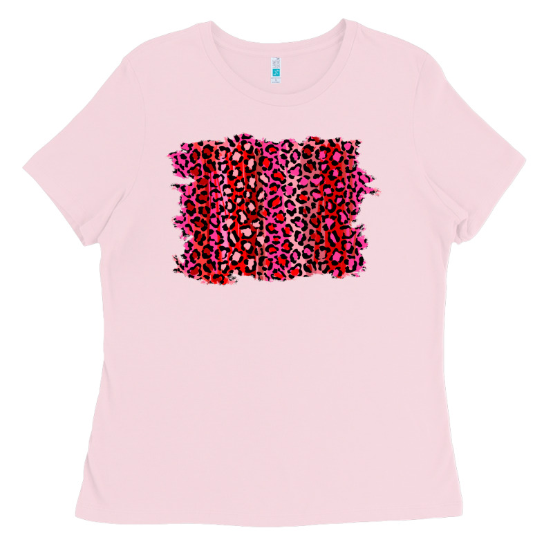 Pink Leopard Background Ladies Tee by RanaPortraitStore | Teevron