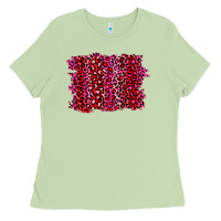 Matcha pink leopard background Ladies Tee - RanaPortraitStore