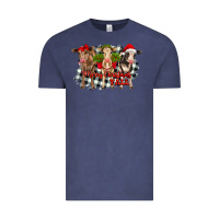Vintage Denim Merry Christmas Y'all Heifers Vintage Tee - RanaPortraitStore