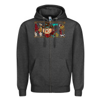 Charcoal Heather noel snowman christmas Zipper Hoodie - CowhideDigitalArt