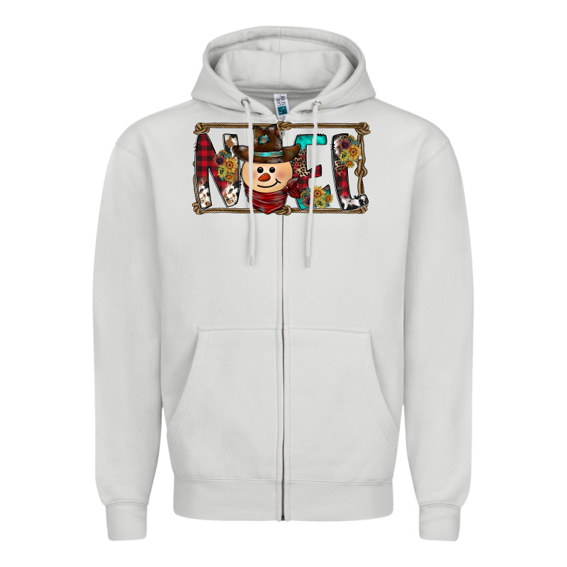 Noel Snowman Christmas Zipper Hoodie by CowhideDigitalArt | Teevron