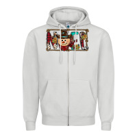 Dove Grey noel snowman christmas Zipper Hoodie - CowhideDigitalArt