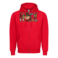 Red noel snowman christmas Zipper Hoodie - CowhideDigitalArt