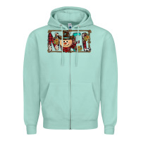 Seafoam noel snowman christmas Zipper Hoodie - CowhideDigitalArt