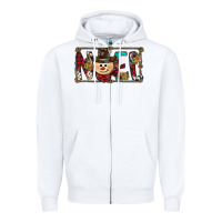 White noel snowman christmas Zipper Hoodie - CowhideDigitalArt