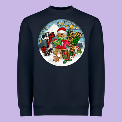 Joy Gingerbread Heavyweight Sweatshirt Designed By Fadigitalartstudio
