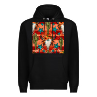 Black bull skull cactus seamless pattern Premium Hoodie - BundleAndBundleShop