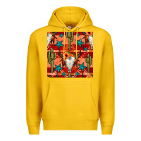 Lemon bull skull cactus seamless pattern Premium Hoodie - BundleAndBundleShop
