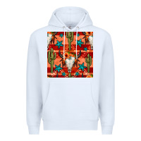 White bull skull cactus seamless pattern Premium Hoodie - BundleAndBundleShop