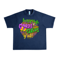 Navy Love Mardi Gras Y'all Urban Heavy Tee - HowdyJamesFarm