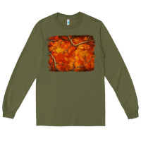 Army Green orange hunter camouflage pattern brushstroke Long Sleeve Tee - Jasminsmagicworld