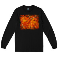 Black orange hunter camouflage pattern brushstroke Long Sleeve Tee - Jasminsmagicworld