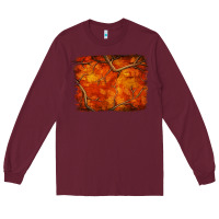 Burgundy orange hunter camouflage pattern brushstroke Long Sleeve Tee - Jasminsmagicworld
