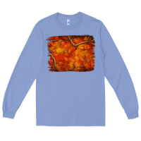 Colony Blue orange hunter camouflage pattern brushstroke Long Sleeve Tee - Jasminsmagicworld
