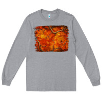 Heather Grey orange hunter camouflage pattern brushstroke Long Sleeve Tee - Jasminsmagicworld