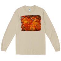 Mushroom orange hunter camouflage pattern brushstroke Long Sleeve Tee - Jasminsmagicworld