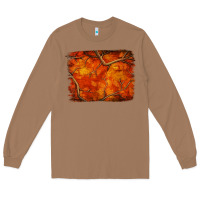 Toasted Coconut orange hunter camouflage pattern brushstroke Long Sleeve Tee - Jasminsmagicworld