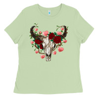 Matcha valentines bull skull Ladies Tee - RanaPortraitStore