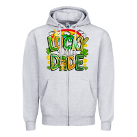 Heather Grey Lucky Little Dude Zipper Hoodie - CowhideDigitalArt