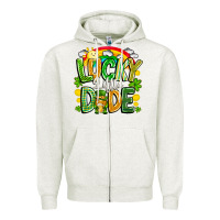 Oatmeal Heather Lucky Little Dude Zipper Hoodie - CowhideDigitalArt