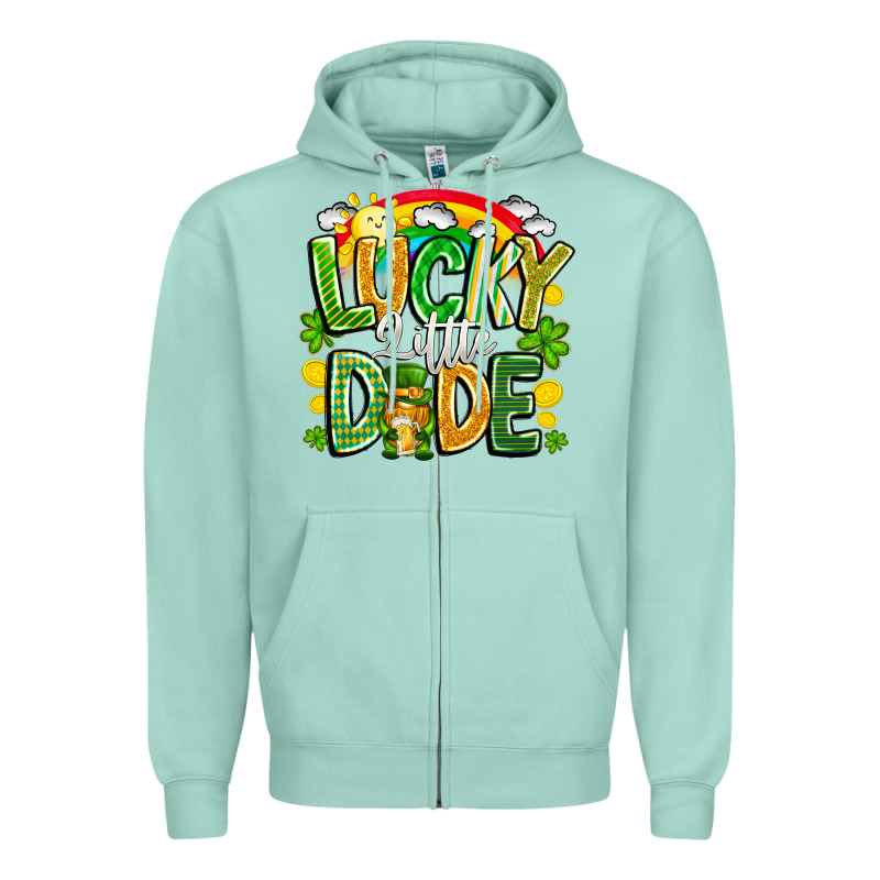 Lucky Little Dude Zipper Hoodie by CowhideDigitalArt | Teevron