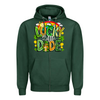 Sports Green Lucky Little Dude Zipper Hoodie - CowhideDigitalArt