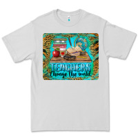Dove Grey teachers change the world mousepad Premium Tee - BarkalooDesign