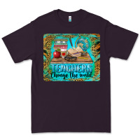 Plum teachers change the world mousepad Premium Tee - BarkalooDesign