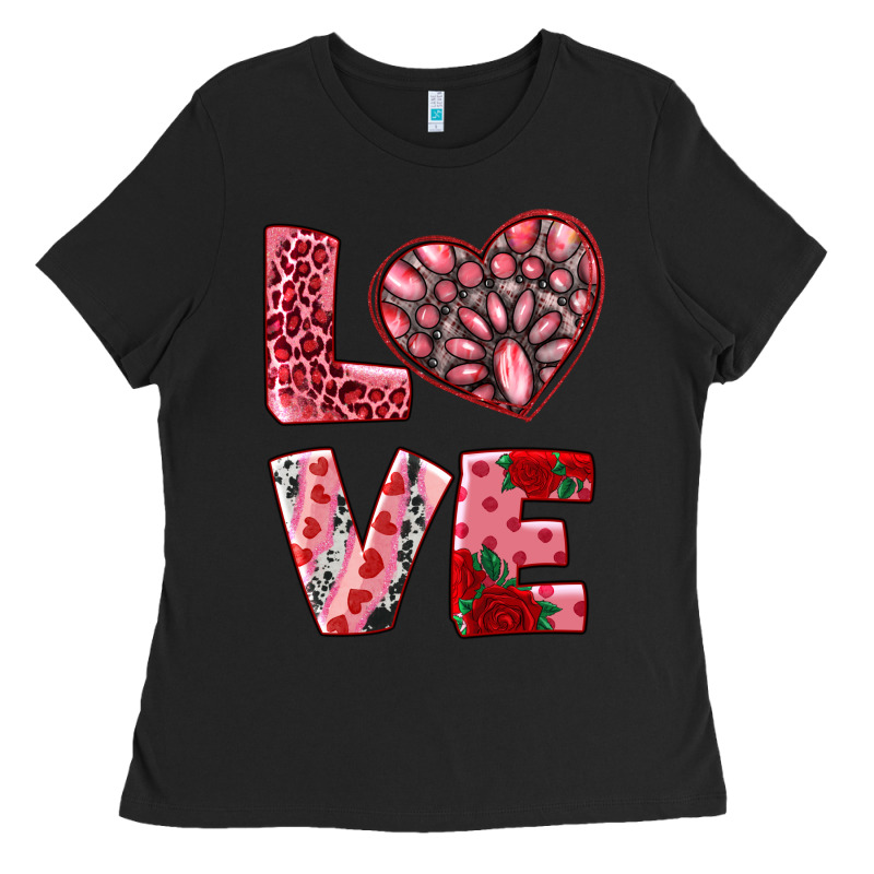 Love With Pink Gemstone Ladies Tee by RanaPortraitStore | Teevron
