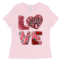 Bubblegum Pink love with pink gemstone Ladies Tee - RanaPortraitStore