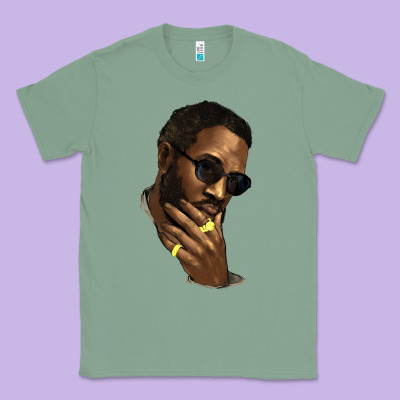 Black Man Classic Tee Designed By Nancycooperartshop