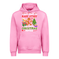 Fuchsia Pink I Just Want To Bake Stuff And Watch Christmas Movies Urban Hoodie - minhPixels