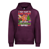 Mauve Wine I Just Want To Bake Stuff And Watch Christmas Movies Urban Hoodie - minhPixels