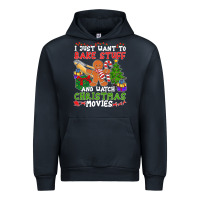Navy I Just Want To Bake Stuff And Watch Christmas Movies Urban Hoodie - minhPixels