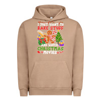 Pigment Burro I Just Want To Bake Stuff And Watch Christmas Movies Urban Hoodie - minhPixels