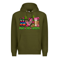 Army Green But first cafecito y chismecito Premium Hoodie - RanaPortraitStore