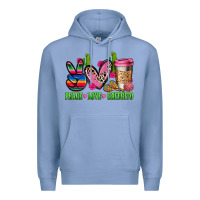 Colony Blue But first cafecito y chismecito Premium Hoodie - RanaPortraitStore