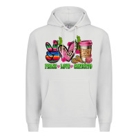 Dove Grey But first cafecito y chismecito Premium Hoodie - RanaPortraitStore