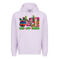 Lilac But first cafecito y chismecito Premium Hoodie - RanaPortraitStore
